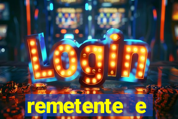 remetente e destinatário modelo